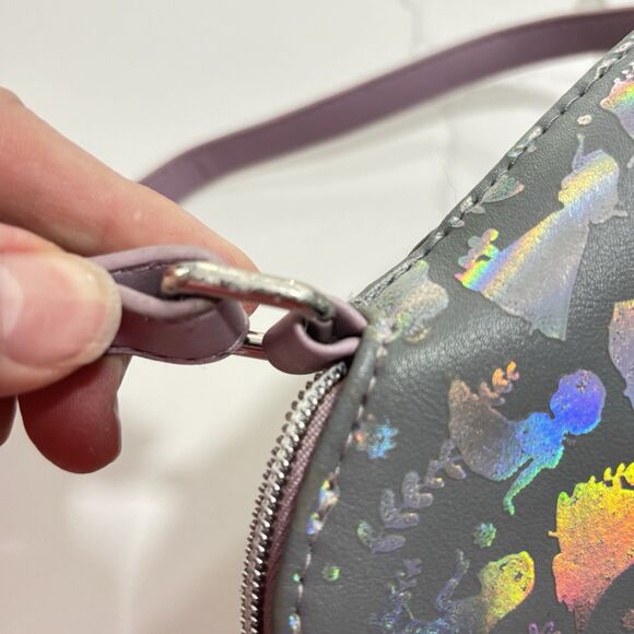 Disney Princess Purple Lilac Iridescent Holographic Foil Crossbody Bag GUC - Picture 13 of 16